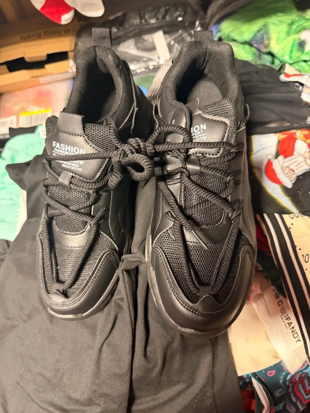 Men's Black Fashion Athletic Sneakers